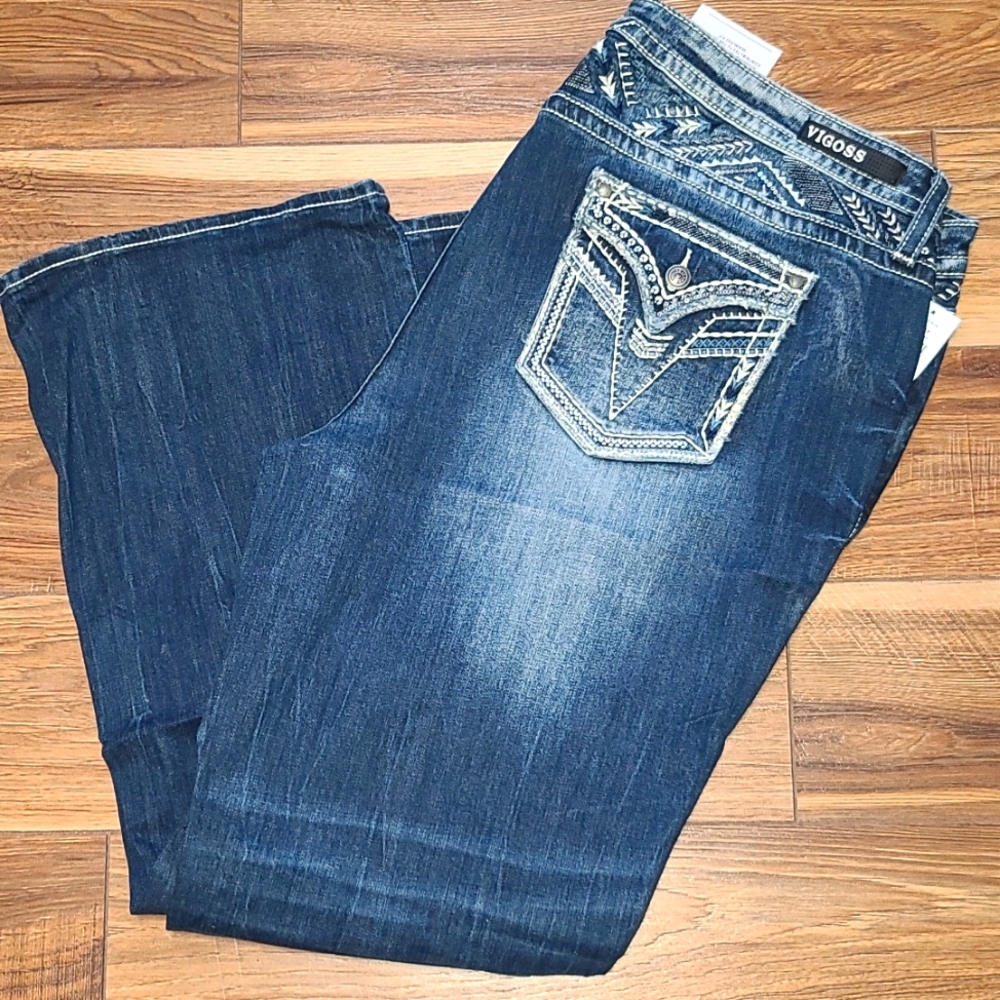 Vigoss Plus Size Boot Cut Jeans.  Size 24. 32 Length.  NWT